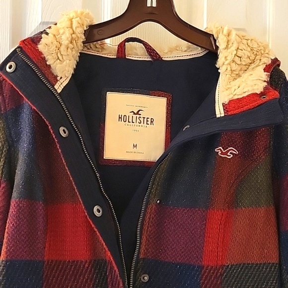 Hollister/Abercrombie Plaid Wool Jacket - Picture 2 of 15